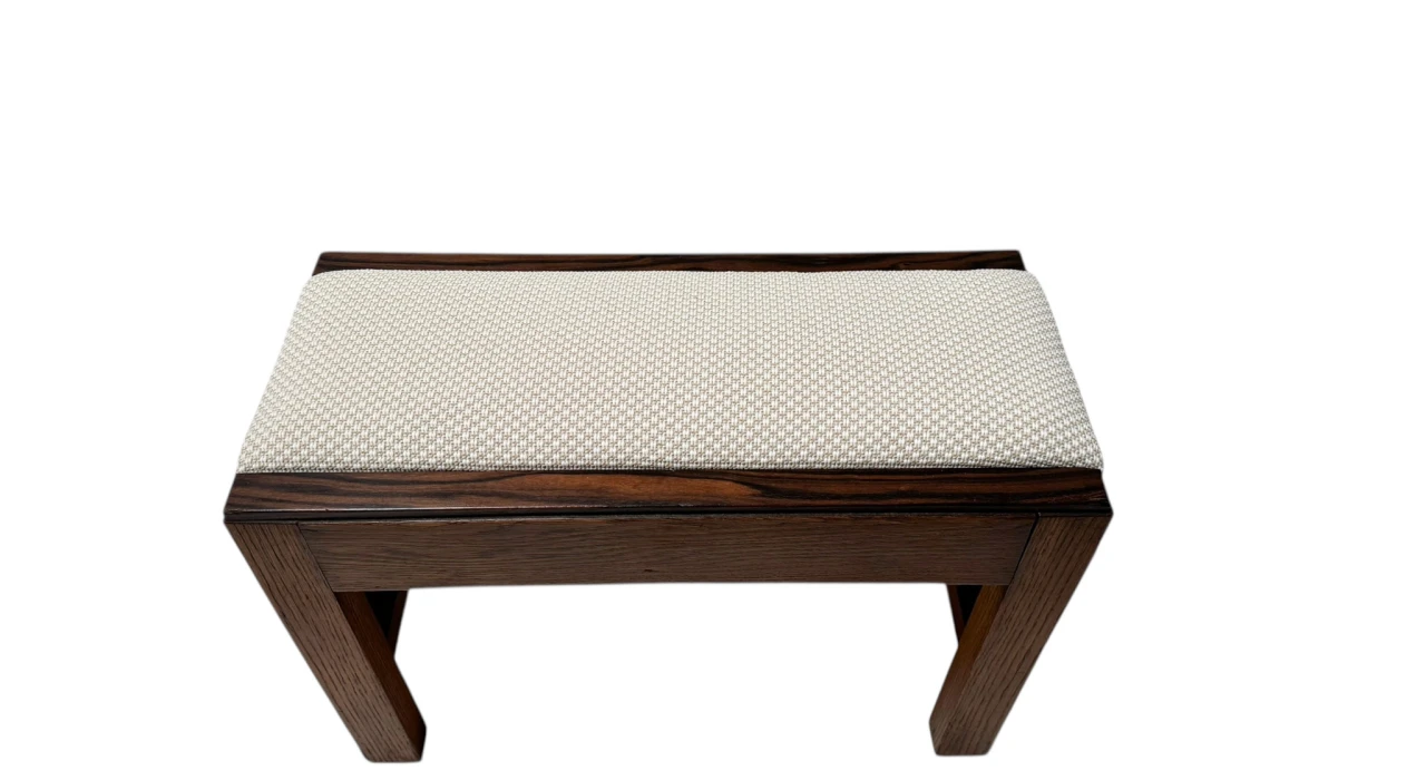 Art Deco Modernist Stool with De Ploeg fabric, 1920s